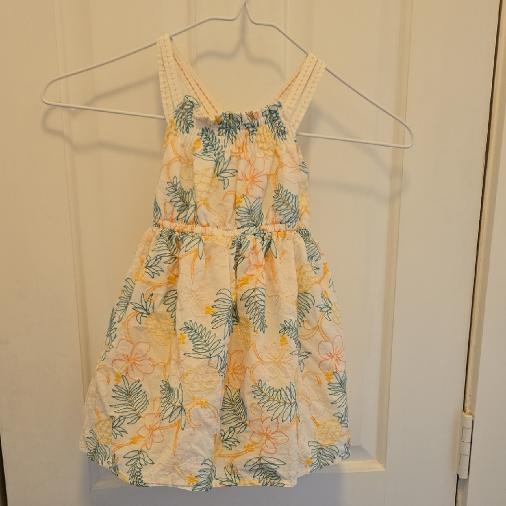 Tommy Bahama Kids Dress - White and Yellow Floral 24 Months